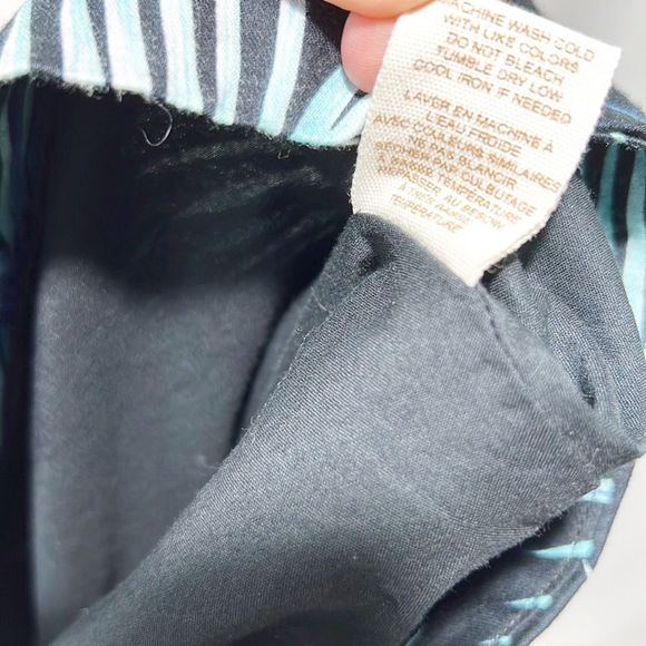 Free People Palm Tree Smocked Tie Back Dress Embroidered Black Aqua 8 - Picture 9 of 10